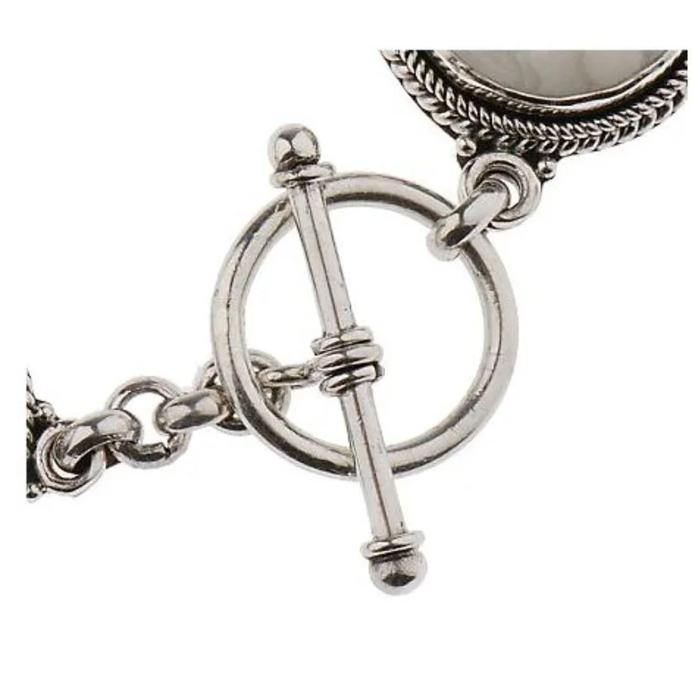 QVC Artisan Crafted Sterling Silver Carved Bone Bracelet - Picture 4 of 12